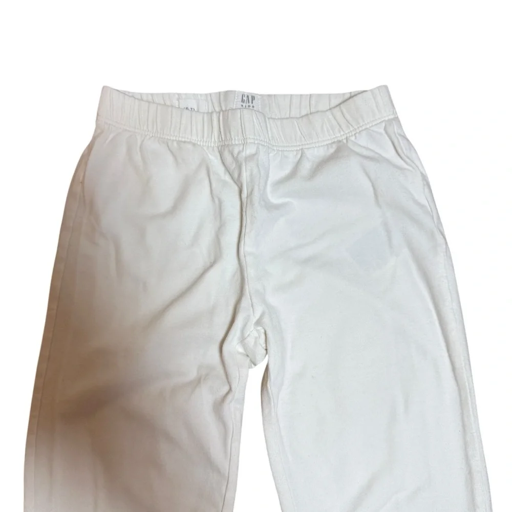 GAP Kids White Leggings Elastic Waist Size 6-7 Cotton Stretch